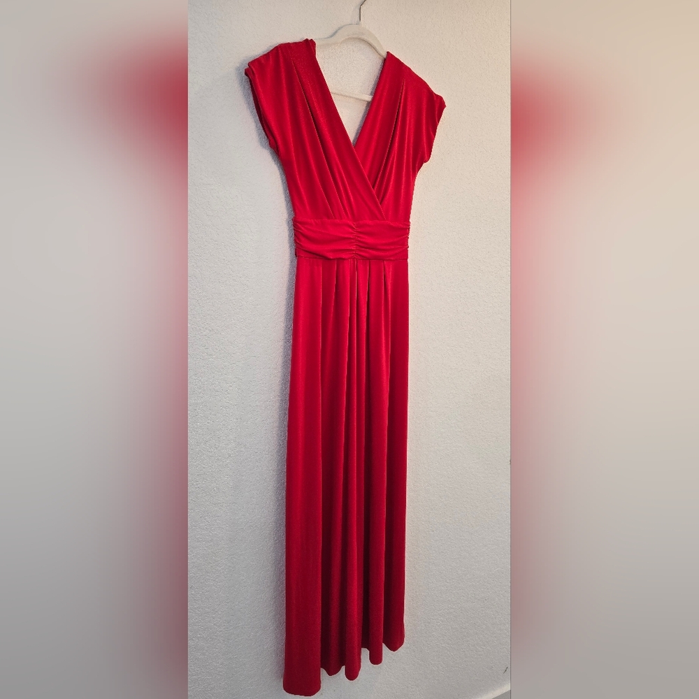IMAN Vibrant Red Maxi Dress